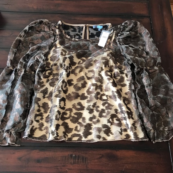 NWT Anthropologie Sheer Leopard Top - Picture 8 of 16